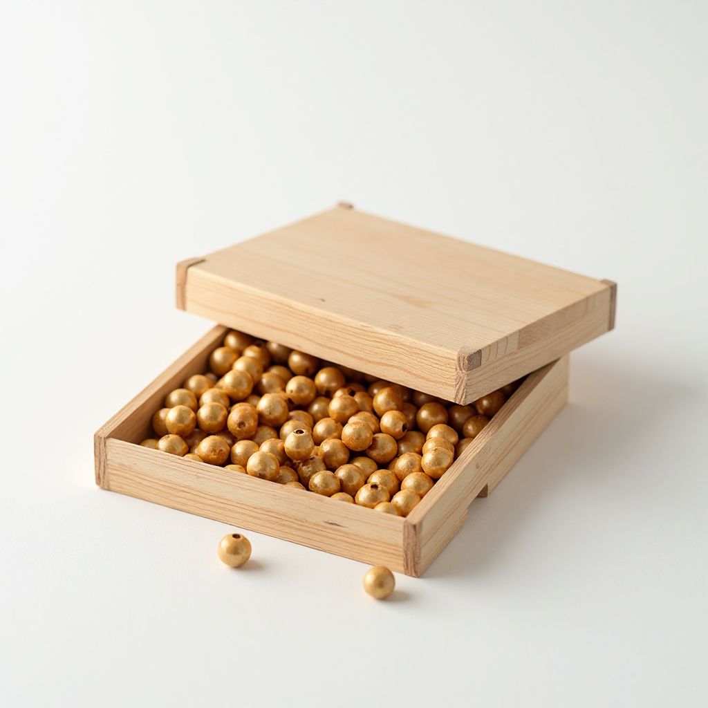 Dřevěné počitadlo Golden Beads